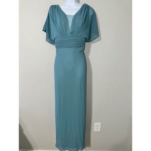 EVER PRETTY Chiffon Gown Ruched Waist Flutter Sleeve Formal Evening Dress 3XL